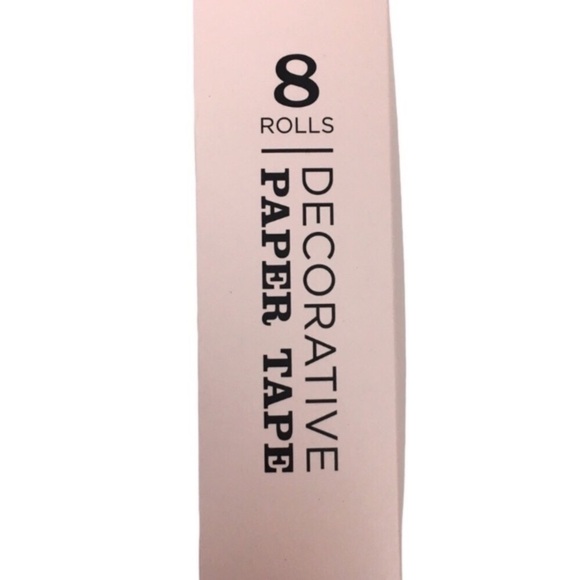 ELUM DESIGNS Washi Paper Tape Navy Pink 8 Rolls Gift Wrap Scrapbooking Planner - Picture 4 of 5